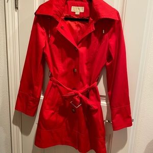 Michael Kors Bright Red Raincoat